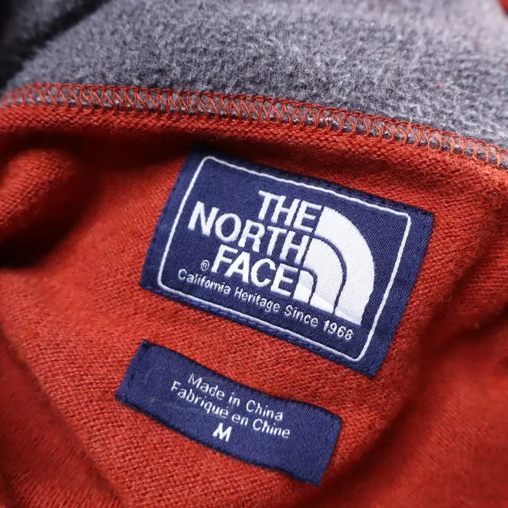 THE NORTH FACE All-Mountain 1/4 Zip Wool Sweater Pullover Red Orange Men's M